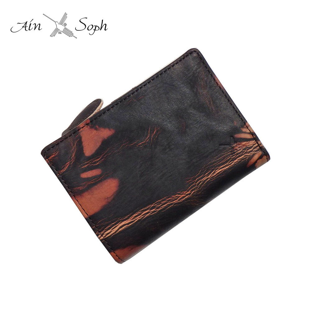 樂天商城 - Ain Soph アインソフ 奄美泥染め牛革 二つ折り財布 サード財布 コンパクト財布 DA1035-AMD レディース メンズ ユニセックス