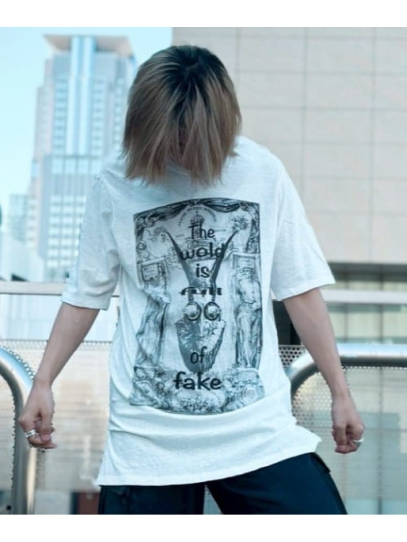 Rakuten - SHARE SPIRIT/シェアースピリット/Fake Satan Tee ROYAL FLASH ロイヤルフラッシュ トップス カットソー・Tシャツ ブラック ホワイト【送料無料】[Rakuten Fashion]