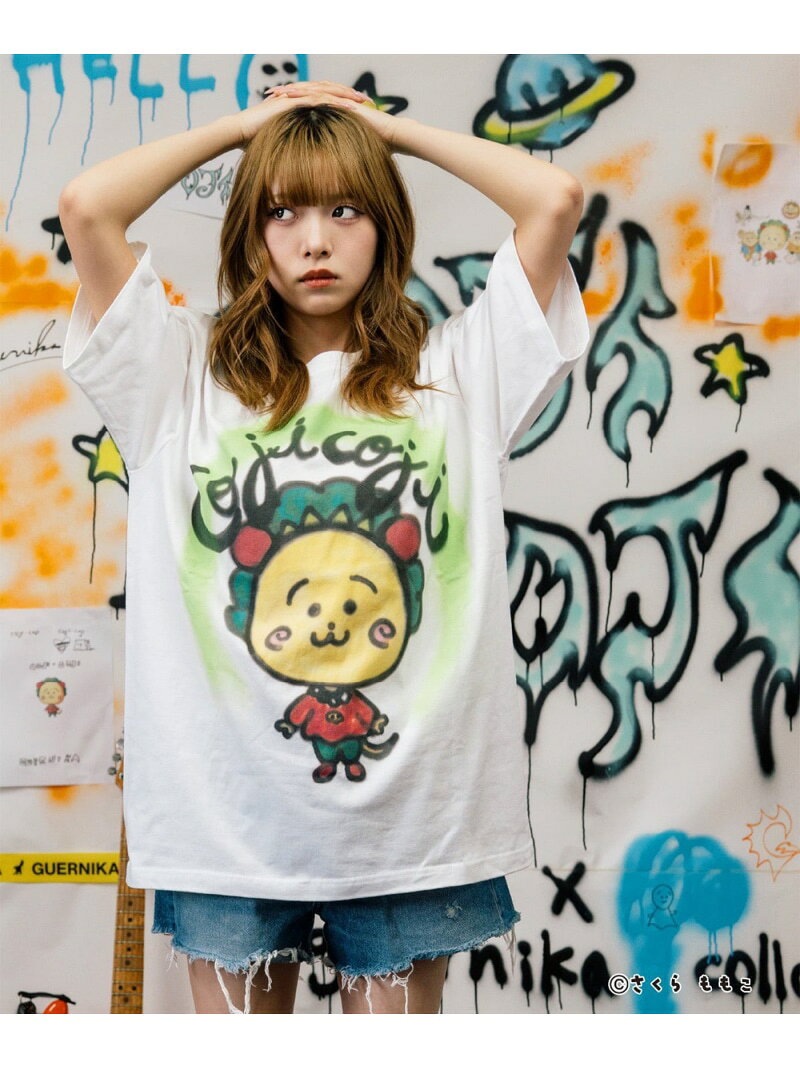 Rakuten - guernika/ゲルニカ/Drooping COJI-COJI Thumb Doll Spray T-shirt / White ROYAL FLASH ロイヤルフラッシュ トップス カットソー・Tシャツ ホワイト【送料無料】[Rakuten Fashion]