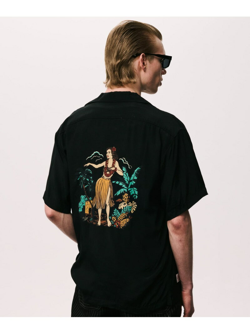 ×PJ/×パイナップルジュース/RAYON SHIRT BEACH/レーヨンシャツ ビーチ Schott ショット トップス シャツ・ブラウス ブラック【送料無料】[Rakuten Fashion]