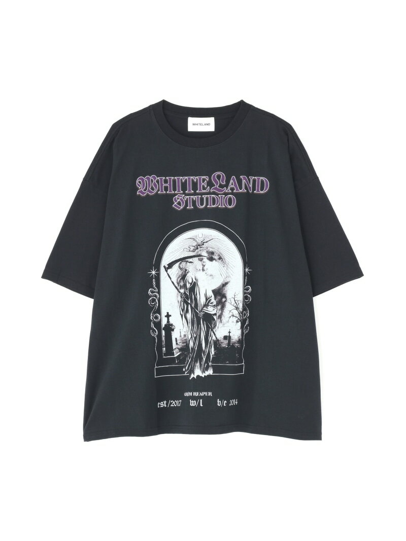 Rakuten - 【SALE／50%OFF】WHITELAND/ホワイトランド/GRIM REPER S/S TEE LHP エルエイチピー トップス カットソー・Tシャツ ブラック【RBA_E】【送料無料】[Rakuten Fashion]