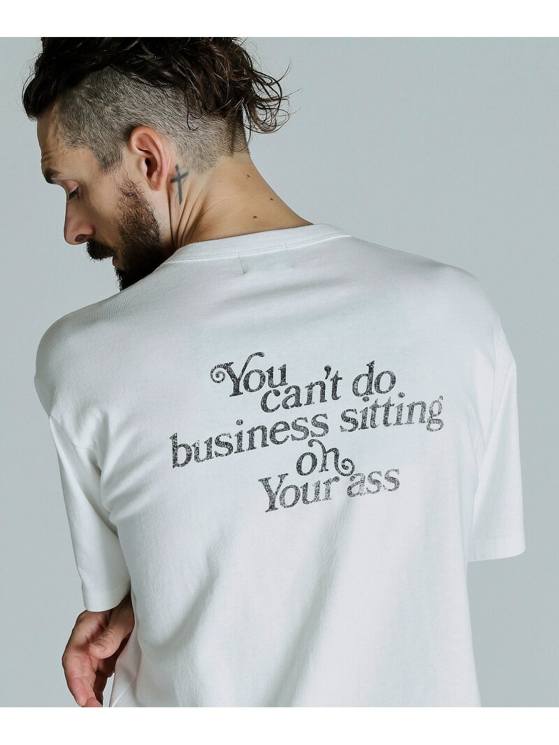 【SALE／20%OFF】T-SHIRT YOU CANT DO BUSINESS ON YOUR ASS/ユーキャン ビジネス オン ユア アス Tシャツ Schott ショット トップス カットソー・Tシャツ ホワイト グレー ブラック【RBA_E】【送料無料】[Rakuten Fashion]