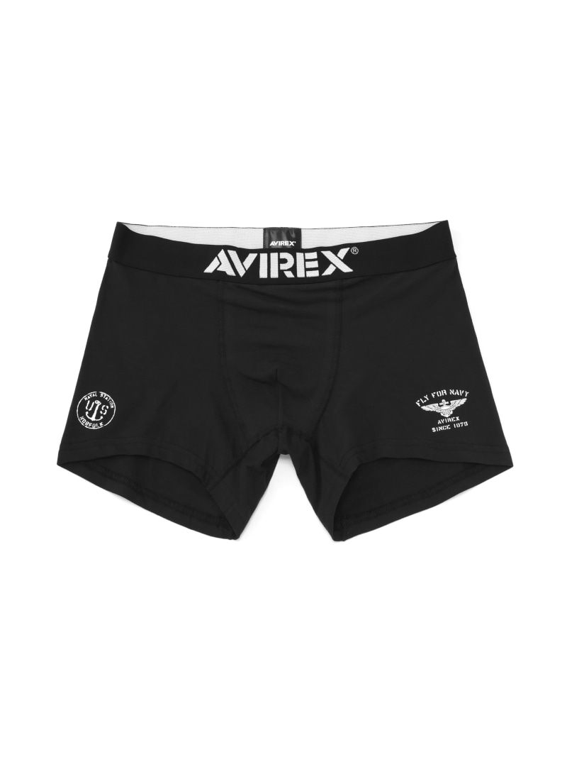 FLY FOR NAVY BOXER SHORTS AVIREX アヴィレックス インナー・ルームウェア その他のインナー・ルームウェア ブラック ネイビー[Rakuten Fashion]