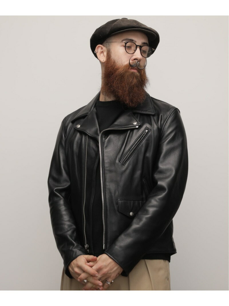 228US LAMB RIDERS JACKET/ラム ライダース Schott ショット ジャケット・アウター ライダースジャケット ブラック【送料無料】[Rakuten Fashion]
