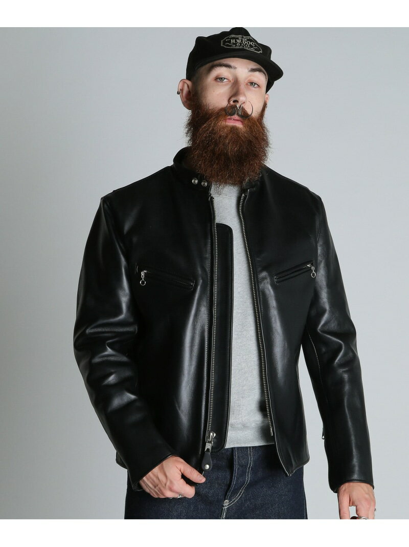 641XX 60'S STAND RIDERS/ライダース レザージャケット Schott ショット ジャケット・アウター ライダースジャケット ブラック【送料無料】[Rakuten Fashion]