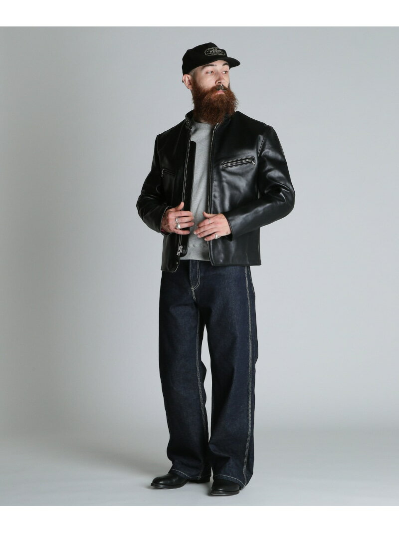 641XX 60'S STAND RIDERS/ライダース レザージャケット Schott ショット ジャケット・アウター ライダースジャケット ブラック【送料無料】[Rakuten Fashion]