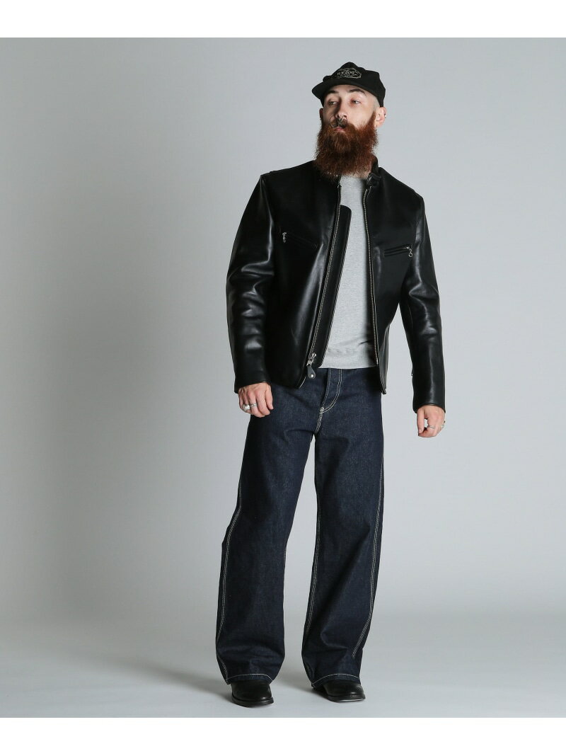 641XX 60'S STAND RIDERS/ライダース レザージャケット Schott ショット ジャケット・アウター ライダースジャケット ブラック【送料無料】[Rakuten Fashion]