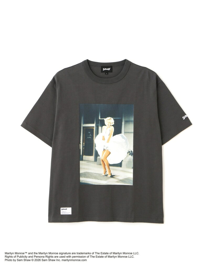 Rakuten - MARILYN MONROE PHOTO T-SHIRT/マリリンモンロー フォト Tシャツ Schott ショット トップス カットソー・Tシャツ ホワイト グレー【送料無料】[Rakuten Fashion]