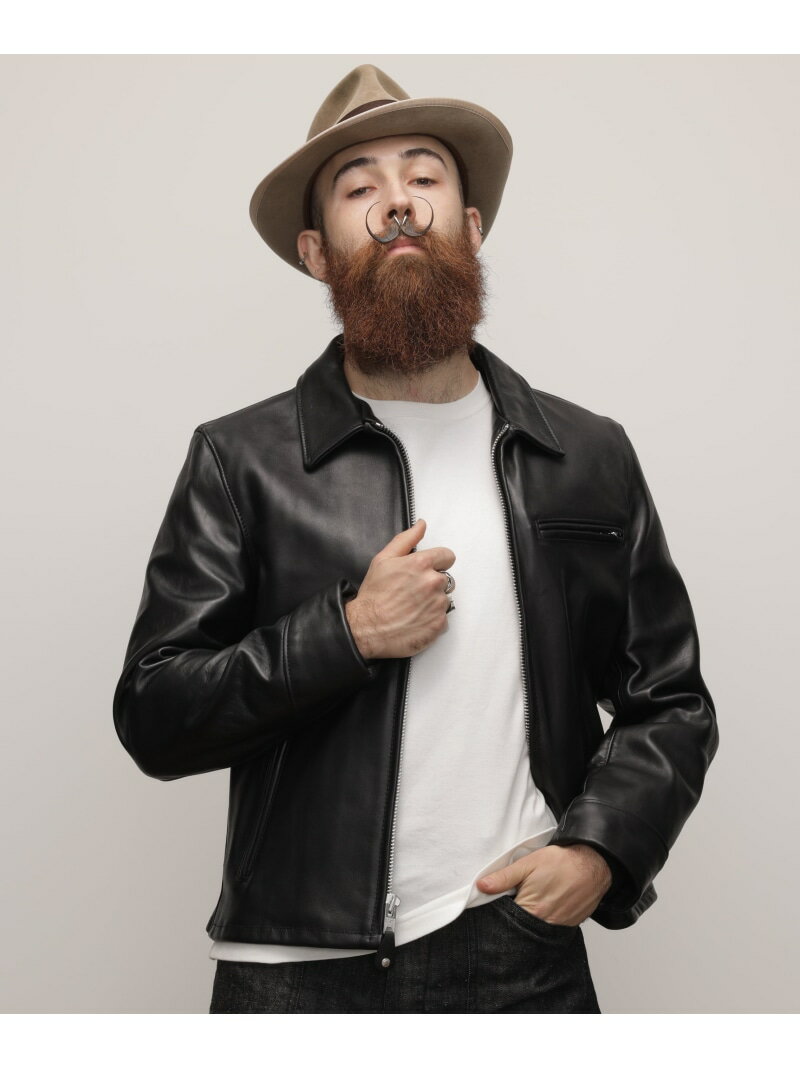 Rakuten - 103US TRUCKER JACKET/レザートラッカー ジャケット Schott ショット ジャケット・アウター ライダースジャケット ブラック【送料無料】[Rakuten Fashion]