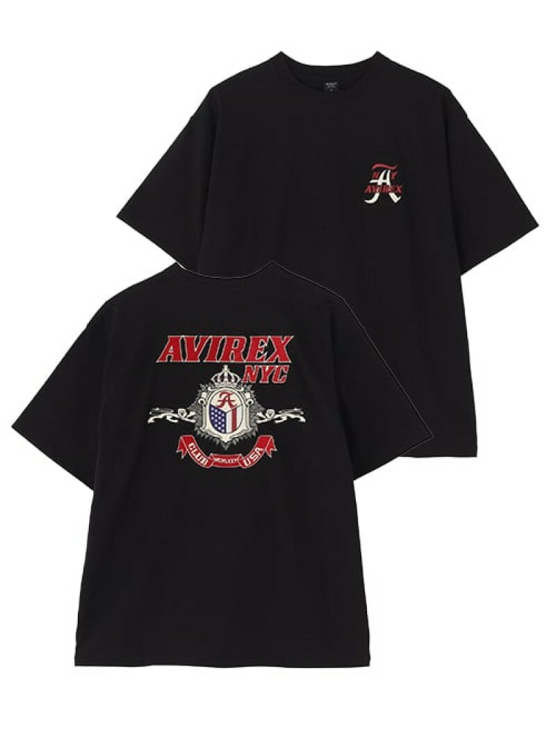 Rakuten - 《WEB&DEPOT限定》ARCHIVE T-SHIRT AVIREX アヴィレックス トップス カットソー・Tシャツ ブラック ピンク ホワイト【送料無料】[Rakuten Fashion]