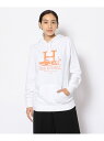 【SALE/50%OFF】Kare/ME(カーミー)H MM パーカーオレンジプリント B'2nd ビーセカンド トップス パーカー・フーディー ホワイト ブラ...