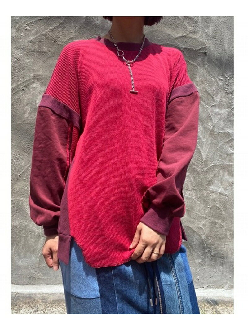 AULA AILA(アウラアイラ) 別注サーマルコンビロンT ROYAL FLASH ロイヤルフラッシュ トップス カットソー・Tシャツ レッド ホワイト【送料無料】[Rakuten Fashion]