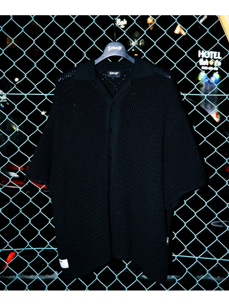 Rakuten - B.S. KNIT SHIRT/ブラックシープ ニットシャツ Schott ショット トップス ニット ブラック【送料無料】[Rakuten Fashion]