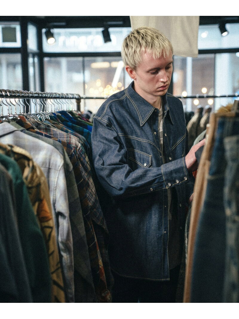 SAINT MICHAEL/セントマイケル/ BBJ_DENIM SHIRT ROYAL FLASH ロイヤルフラッシュ トップス シャツ・ブラウス ブルー【送料無料】[Rakuten Fashion]
