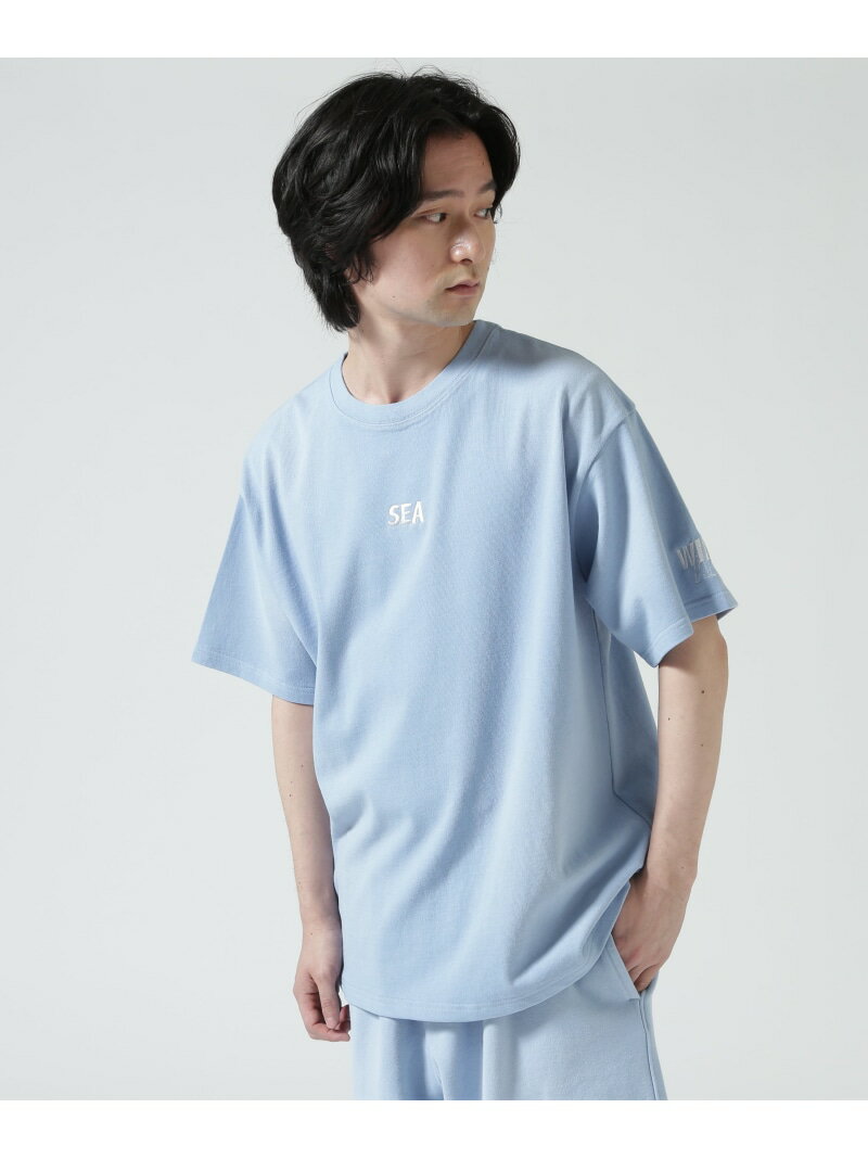 Rakuten - WIND AND SEA(ウィンダンシー)SULFUR DYEING LOGO S/S TEE B'2nd ビーセカンド トップス カットソー・Tシャツ ブラック ブルー【送料無料】[Rakuten Fashion]