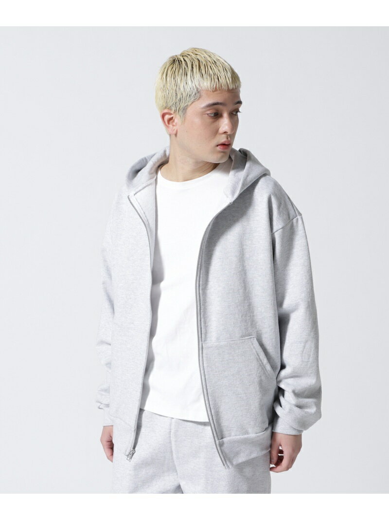 Los Angeles Apparel/ロサンゼルスアパレル 14OZ HEAVY FLEECE ZIP UP HOODED ジップアップ IMPORT ORIGINAL ビーバー トップス パーカー・フーディー グレー ブラック