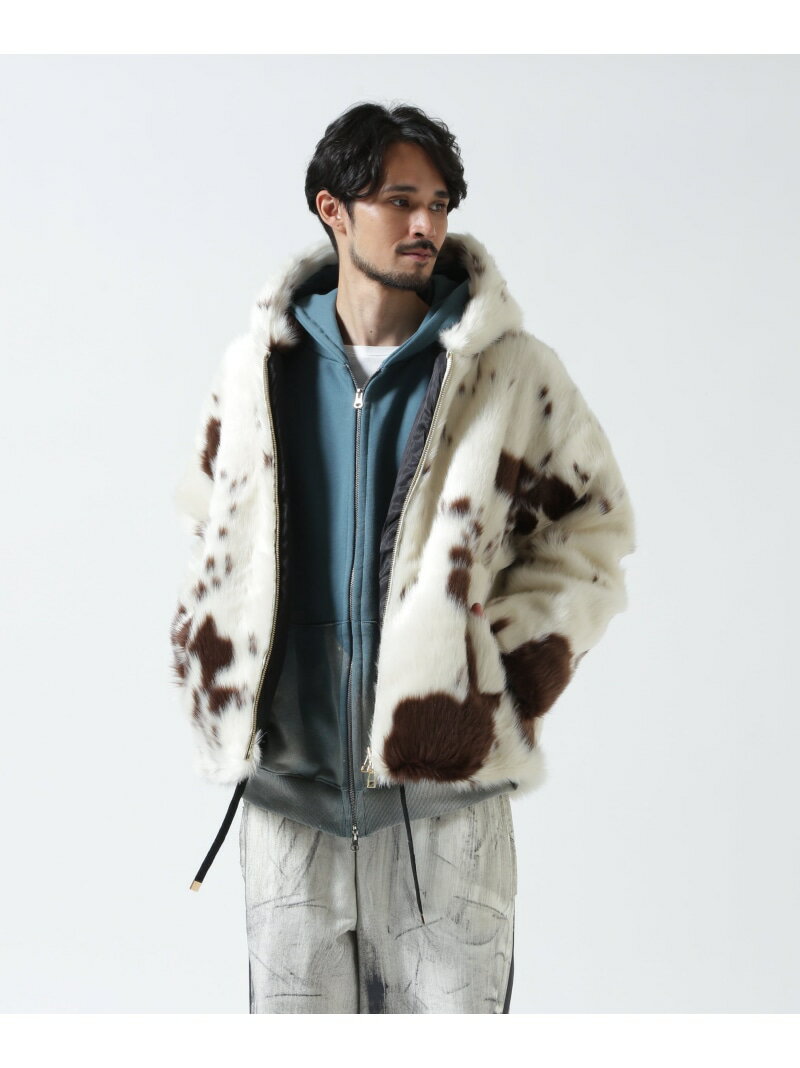 FR(13)NDS/ե/FAKE FUR HOOD BLOUSON ROYAL FLASH եå 㥱åȡ ֥륾󡦥ѡ...