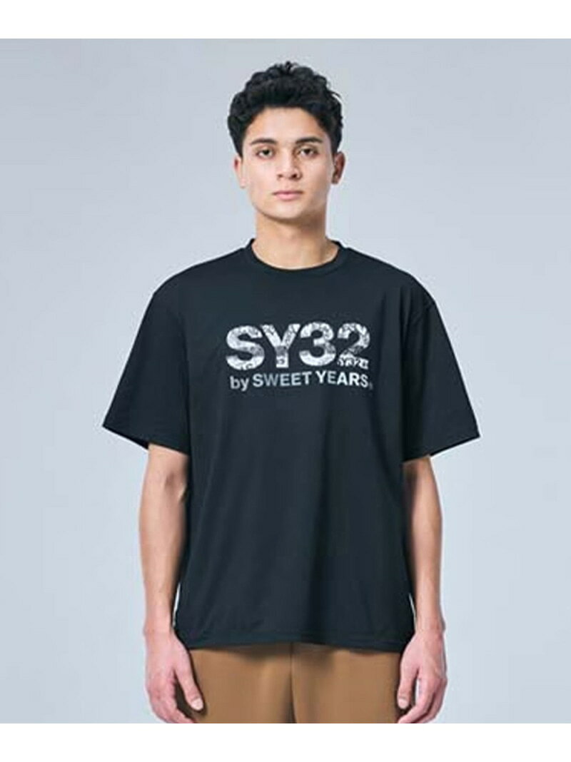 Rakuten - SY32 by SWEET YEARS/エスワイサーティトゥ バイ スィートイヤーズ/BASIC GRAPHIC LOGO TEE ROYAL FLASH ロイヤルフラッシュ トップス カットソー・Tシャツ ブラック ホワイト【送料無料】[Rakuten Fashion]