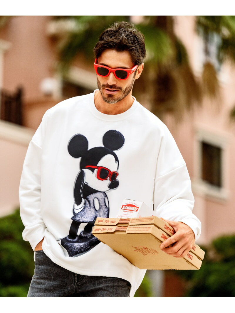 maxsix(マックスシックス)SUNGLASS MICKEY 3D SWEAT B'2nd ビーセカンド トップス スウェット・トレーナー ブラック ホワイト【送料無料】[Rakuten Fashion]
