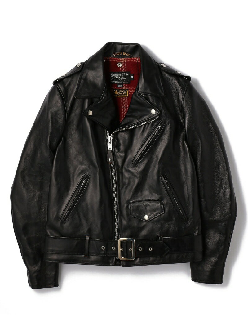 Schott/ショット/SPECIAL HORSEHIDE ONESTAR/スペシャル ホースハイド ワンスター Schott ショット ジャケット・アウター ライダースジャケット ブラック【送料無料】[Rakuten Fashion]のサムネイル