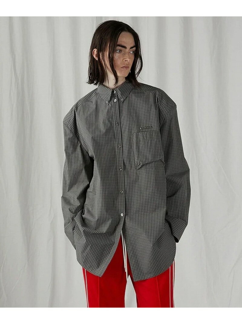 【SALE／30%OFF】PRANK PROJECT/プランクプロジェクト/Power Shoulder Big Shirt ROYAL FLASH ロイヤルフラッシュ トップス シャツ・ブラウス グレー【RBA_E】【送料無料】[Rakuten Fashion]のサムネイル