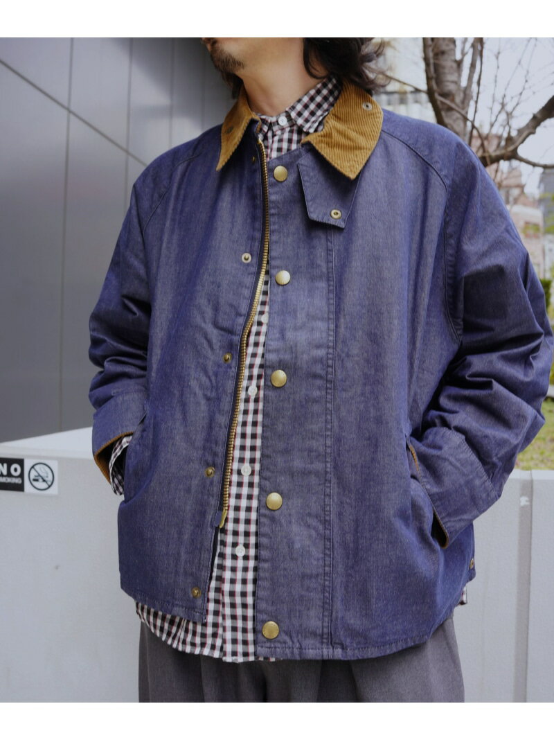 Rakuten - Barbour/バブアー TRANSPORT DENIM CASUAL JACKET BEAVER ビーバー ジャケット・アウター ブルゾン・ジャンパー ブルー【送料無料】[Rakuten Fashion]