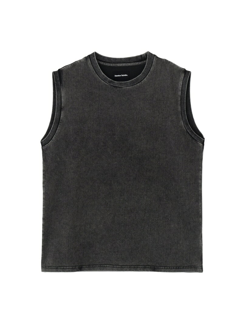 Rakuten - DankeSchon/ダンケシェーン/PIGMENT NOSLEEVES LHP エルエイチピー トップス ノースリーブ・タンクトップ ブラック グレー【送料無料】[Rakuten Fashion]