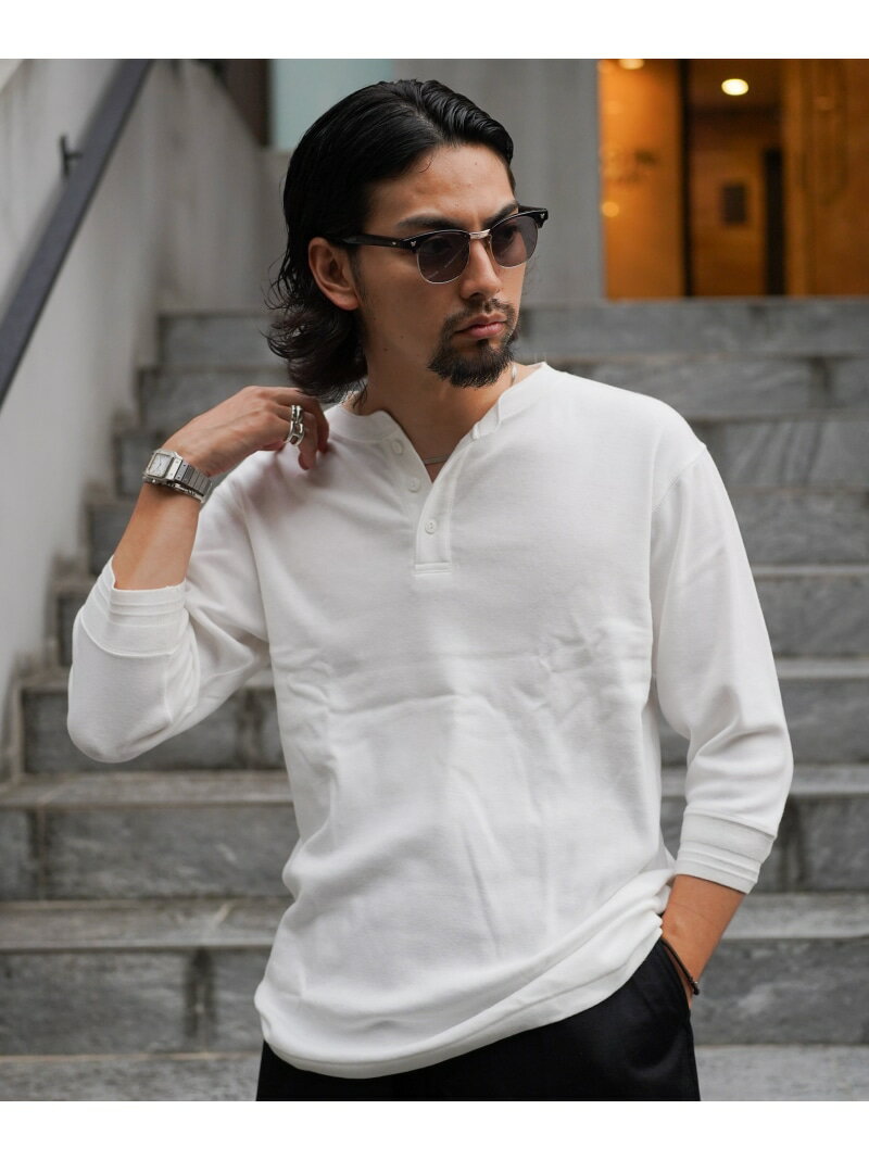 Rakuten - HALF SLEEVE HENRY NECK PACK T-SHIRT Schott ショット トップス カットソー・Tシャツ ホワイト ブラック【送料無料】[Rakuten Fashion]