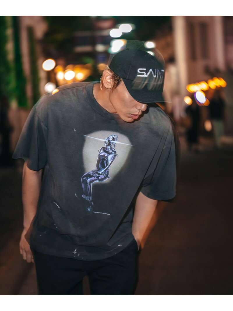 Rakuten - SAINT MICHAEL/セントマイケル/SRYM_SS TEE/MASK/BLACK ROYAL FLASH ロイヤルフラッシュ トップス カットソー・Tシャツ ブラック【送料無料】[Rakuten Fashion]