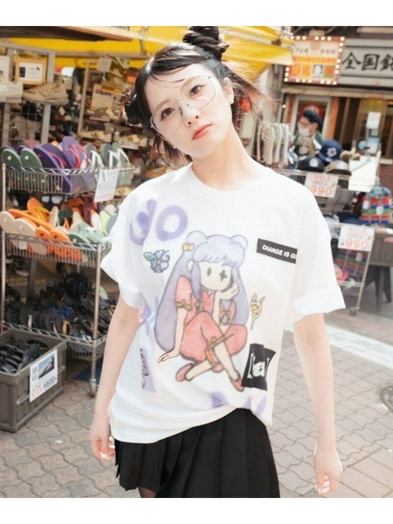 Guernika/ゲルニカ/らんま1/2 Paint T-shirt / シャンプー ROYAL FLASH ロイヤルフラッシュ トップス カットソー・Tシャツ ホワイト【送料無料】[Rakuten Fashion]