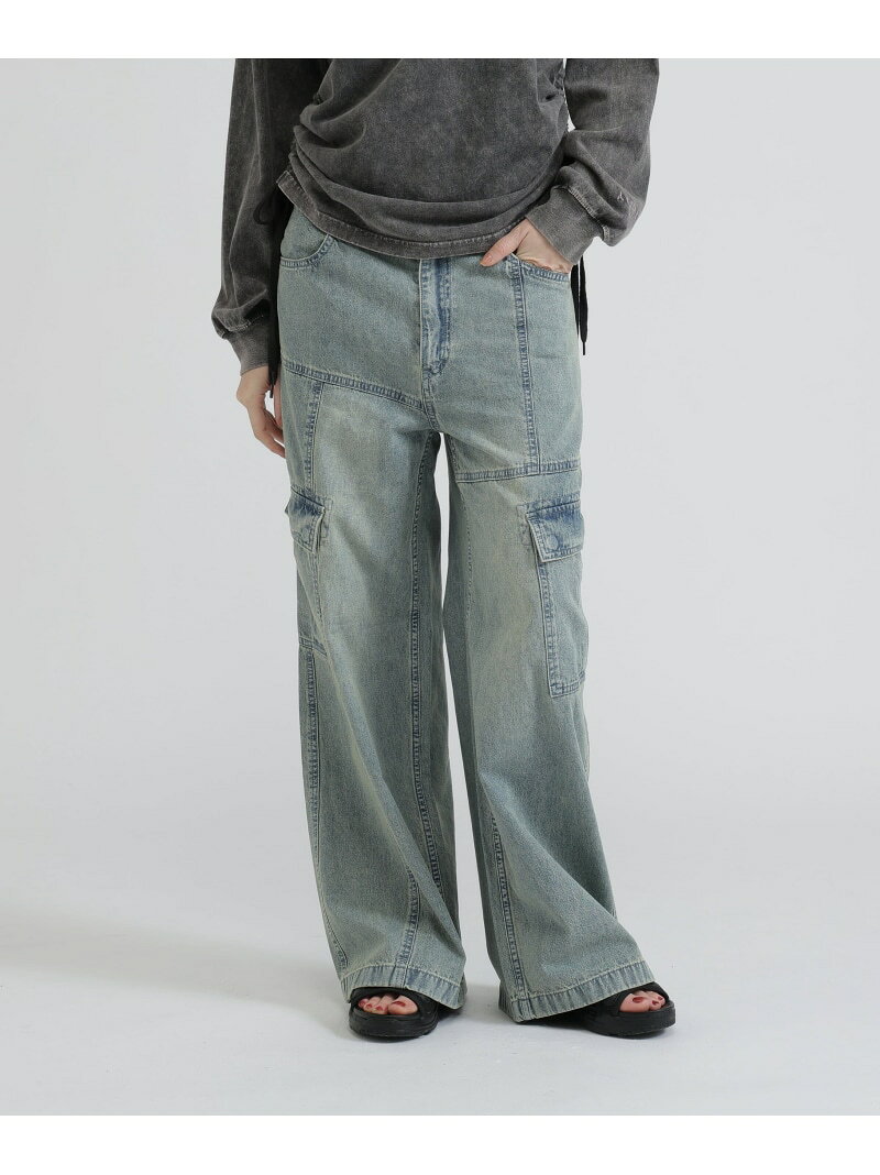 PANEL CARGO DENIM PANTS AVIREX アヴィレックス パンツ ジーンズ・デニムパンツ ブラック【送料無料】[Rakuten Fashion]