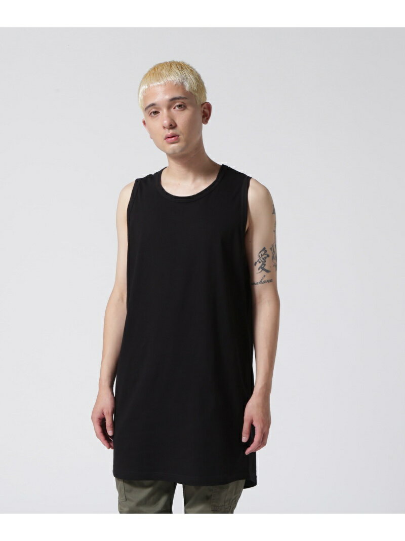 A.F ARTEFACT/エーエフ・アーティファクト/別注 Long Tank Top ROYAL FLASH ロイヤルフラッシュ トップス ノースリーブ・タンクトップ ブラック ホワイト グリーン カーキ【送料無料】[Rakuten Fashion]