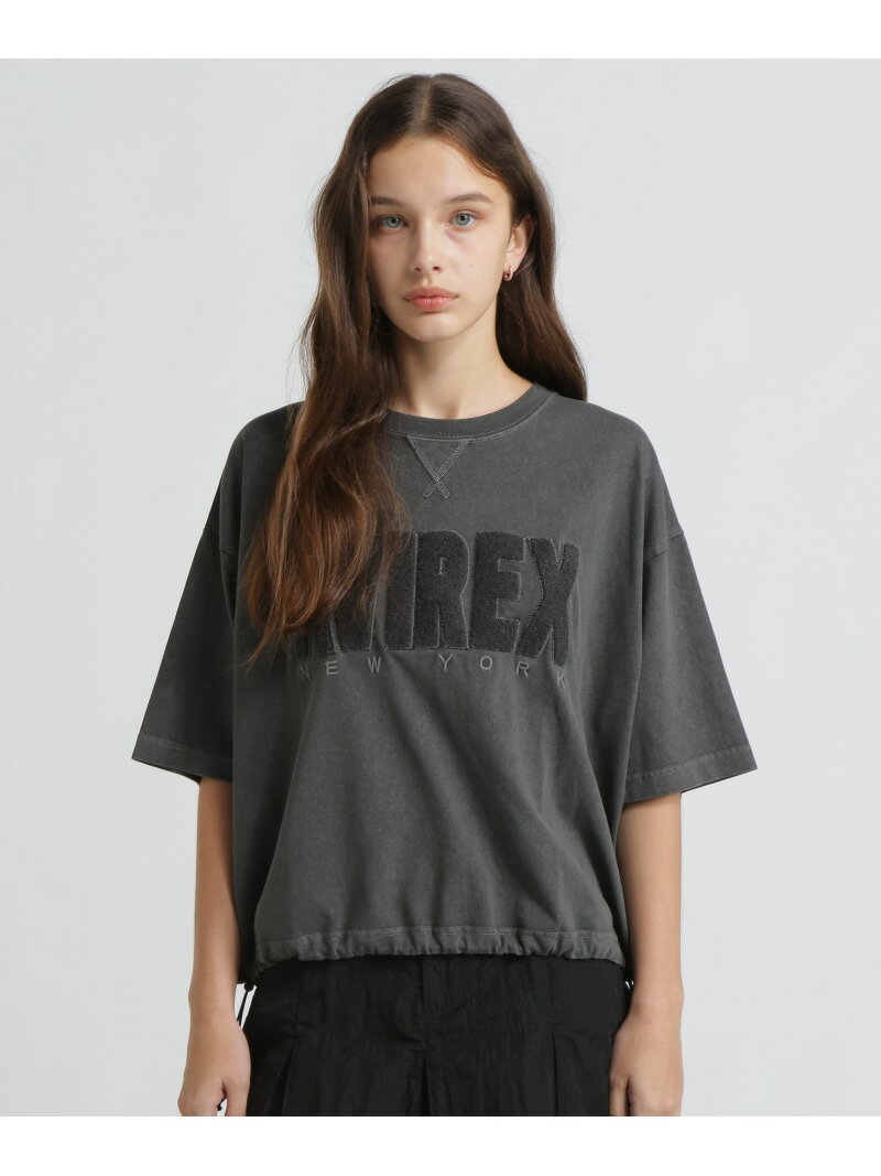Rakuten - 《直営店限定》FADE WASH SAGARA LOGO T-SHIRT AVIREX アヴィレックス トップス カットソー・Tシャツ パープル ホワイト グレー【送料無料】[Rakuten Fashion]