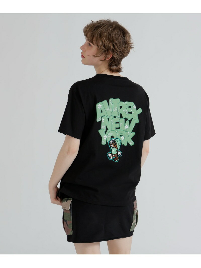 Rakuten - 《直営店限定》S/S SAGARA DOG NEW YORK T-SHIRT AVIREX アヴィレックス トップス カットソー・Tシャツ ブラック ホワイト ピンク【送料無料】[Rakuten Fashion]