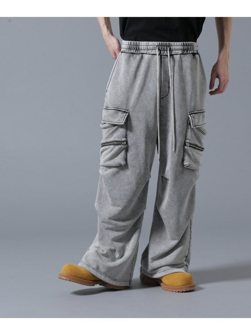 DankeSchon/ダンケシェーン/SWEAT W-POCKET CARGO PANTS LHP エルエイチピー パンツ その他のパンツ グレー ブラック【送料無料】[Rakuten Fashion]