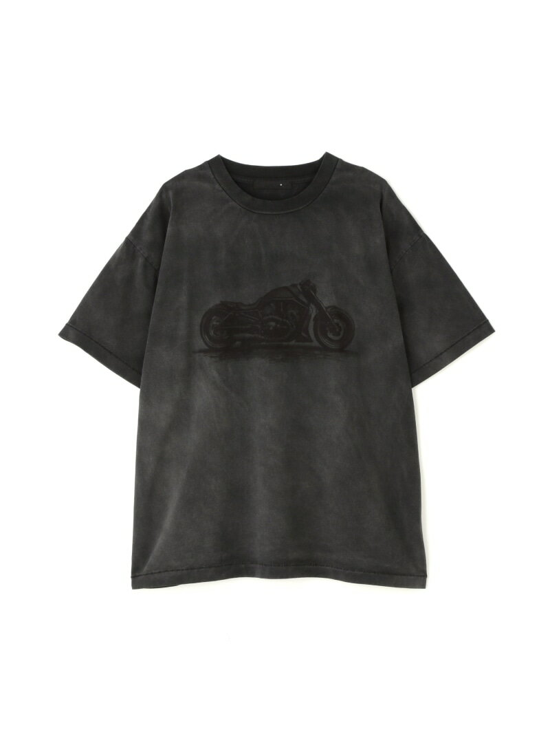 Rakuten - WHITELAND/ホワイトランド/MOTORCYCLE TEE LHP エルエイチピー トップス カットソー・Tシャツ ブラック【送料無料】[Rakuten Fashion]