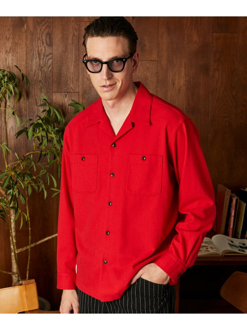 HV SHIRT PLAIN/ヘンプビスコース シャツ プレーン Schott ショット トップス シャツ・ブラウス ブラック レッド ブルー【送料無料】[Rakuten Fashion]のサムネイル