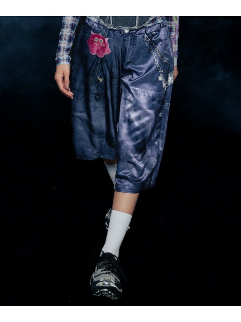 TALKING ABOUT THE ABSTRACTION/別注BAGGY SHORTS ROYAL FLASH ロイヤルフラッシュ パンツ その他のパンツ ブルー ブラック