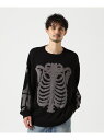 amok/アモク/別注BONE KNIT ROYAL FLASH ロイヤルフラッシュ トップス ニット ブラック ブルー【送料無料】[Rakuten Fashi...
