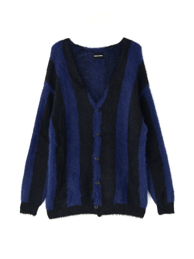 DankeSchon/ダンケシェーン/SHAGGY STRIPE CARDIGAN LHP エルエイチピー トップス カーディガン ブラック グリーン【送料無料】[Rakuten Fashion]