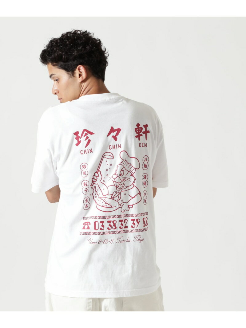 Rakuten - 珍々軒×BEAVER BEAVER別注 珍々軒コラボTシャツ BEAVER ビーバー トップス カットソー・Tシャツ ホワイト【送料無料】[Rakuten Fashion]