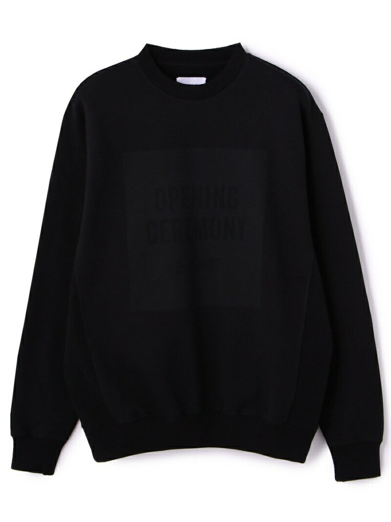 OPENING CEREMONY/オープニングセレモニー/BOX LOGO CREW SWEAT/ボックスロゴクルースウェット LHP エルエイチピー トップス カットソー・Tシャツ ブラック【送料無料】[Rakuten Fashion]