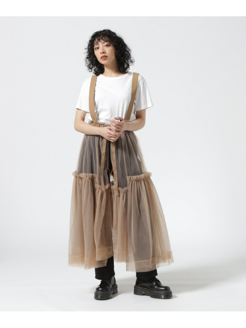 MAISON SPECIAL/メゾンスペシャル/Suspender Tulle Skirt ROYAL FLASH ロイヤルフラッシュ スカート その他のスカート ベージュ ブラック【送料無料】[Rakuten Fashion]