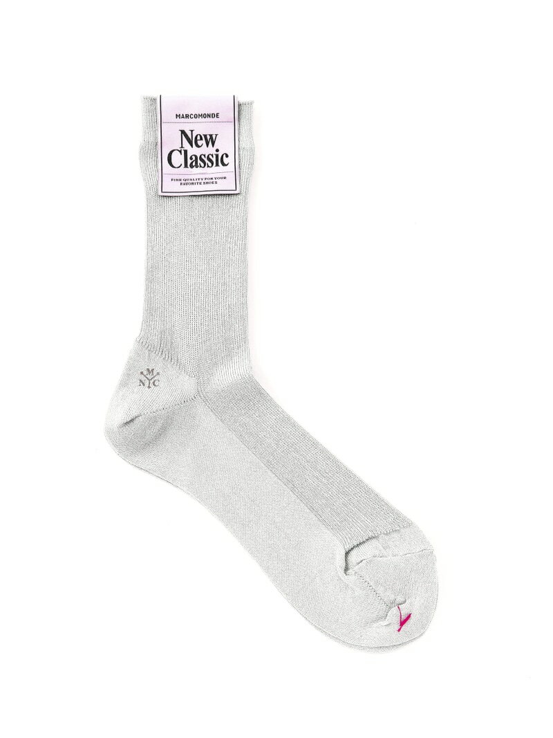 MARCOMONDE(マルコモンド)glitter ribbed socks 20 B'2nd ビーセカンド 靴下・レッグウェア 靴下 ブラック レッド グリーン ゴールド[Rakuten Fashion]