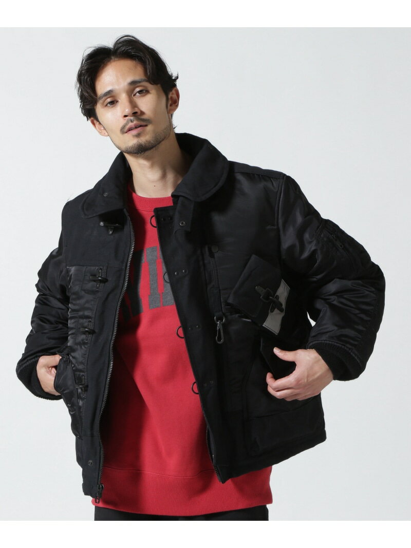 CWU TYPE FIREMAN JACKET /ファイヤーマン ジャケット AVIREX アヴィレックス ジャケット・アウター ブルゾン・ジャンパー ブラック【送料無料】[Rakuten Fashion]