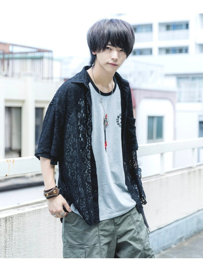 Rakuten - CHRONOIZM/クロノイズム/LACE SHIRT LHP エルエイチピー トップス シャツ・ブラウス ブラック【送料無料】[Rakuten Fashion]