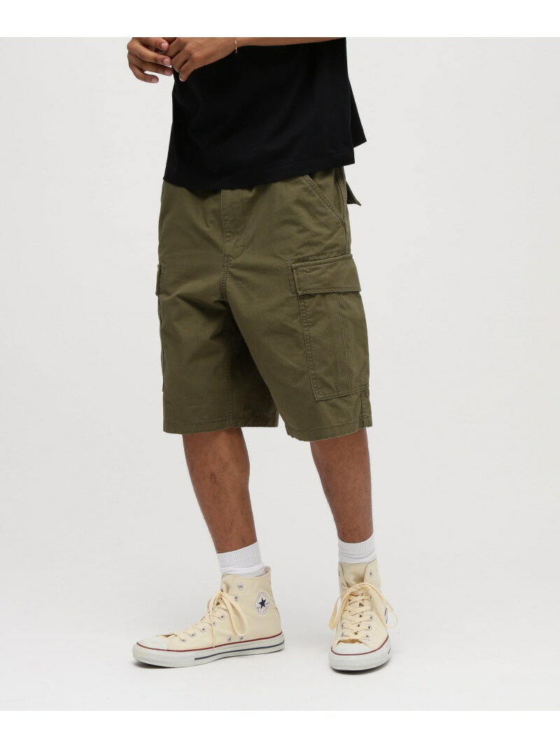 COTTON RIPSTOP CARGO SHORTS AVIREX アヴィレックス パンツ その他のパンツ グリーン カーキグリーン ブラック【送料無料】[Rakuten Fashion]
