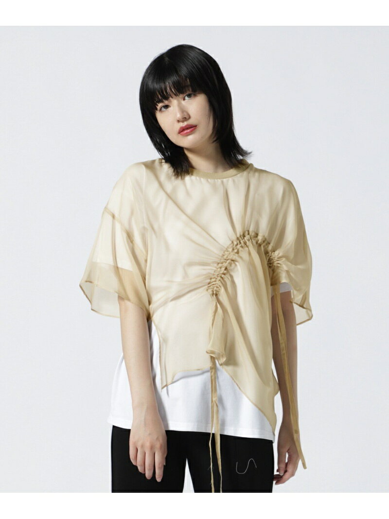 【SALE／30%OFF】AULA AILA(アウラ アイラ)別注ドロストリングレイヤードT B'2nd ビーセカンド トップス カットソー・Tシャツ ベージュ ブラック【RBA_E】【送料無料】[Rakuten Fashion]