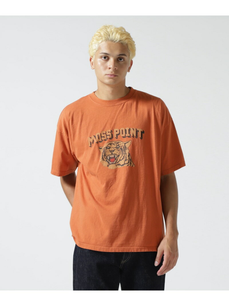 Rakuten - REMI RELIEF(レミレリーフ) 別注20/-天竺BIGサイズTシャツ(MOSS POINT) B'2nd ビーセカンド トップス カットソー・Tシャツ オレンジ ホワイト【送料無料】[Rakuten Fashion]