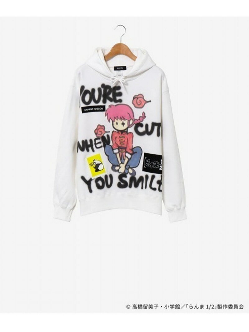 Rakuten - らんま1/2 Paint Hoodie / らんま ROYAL FLASH ロイヤルフラッシュ トップス パーカー・フーディー ホワイト【送料無料】[Rakuten Fashion]